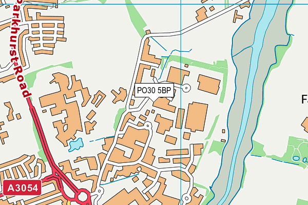 PO30 5BP map - OS VectorMap District (Ordnance Survey)