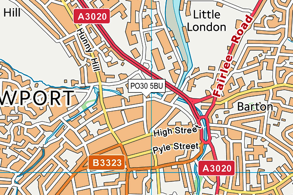 PO30 5BU map - OS VectorMap District (Ordnance Survey)