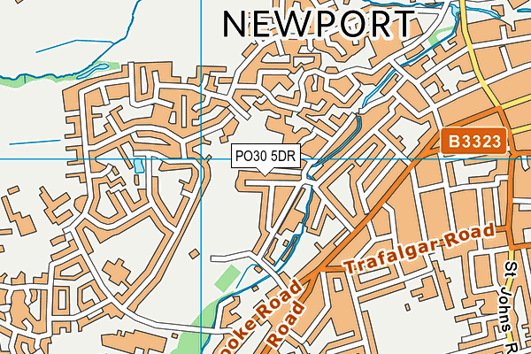 PO30 5DR map - OS VectorMap District (Ordnance Survey)