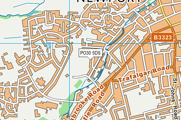 PO30 5DS map - OS VectorMap District (Ordnance Survey)