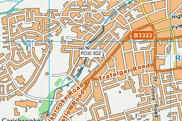PO30 5DZ map - OS VectorMap District (Ordnance Survey)