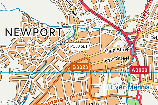 PO30 5ET map - OS VectorMap District (Ordnance Survey)