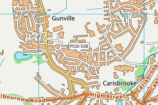 PO30 5GB map - OS VectorMap District (Ordnance Survey)