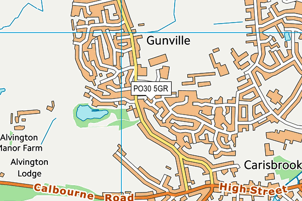 PO30 5GR map - OS VectorMap District (Ordnance Survey)
