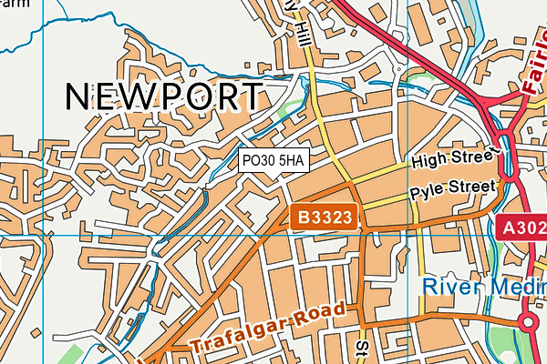 PO30 5HA map - OS VectorMap District (Ordnance Survey)