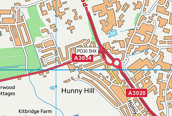 PO30 5HX map - OS VectorMap District (Ordnance Survey)