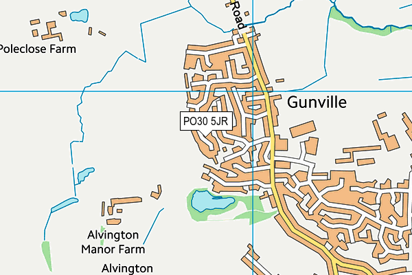 PO30 5JR map - OS VectorMap District (Ordnance Survey)