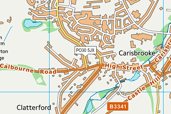 PO30 5JX map - OS VectorMap District (Ordnance Survey)
