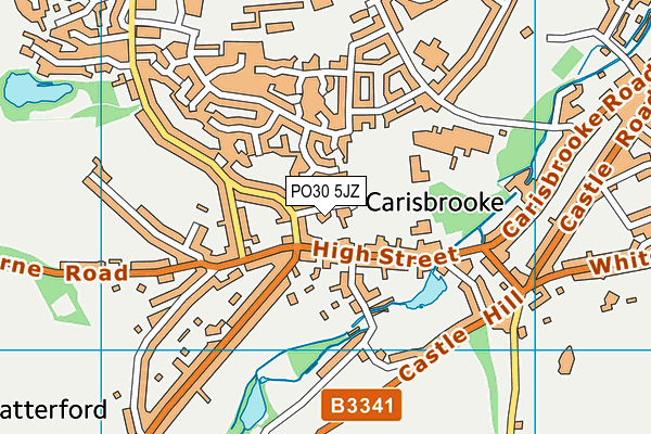 Map of PRIORY BARNS (CARISBROOKE) MANAGEMENT COMPANY LIMITED at district scale