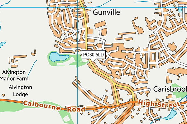 PO30 5LD map - OS VectorMap District (Ordnance Survey)