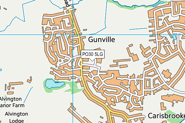 PO30 5LG map - OS VectorMap District (Ordnance Survey)