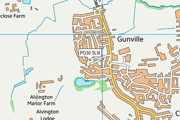 PO30 5LN map - OS VectorMap District (Ordnance Survey)