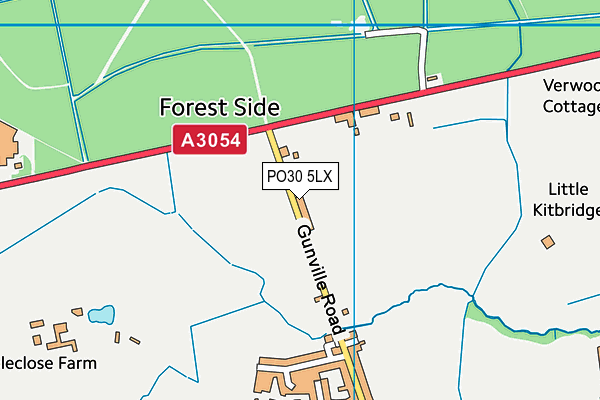 PO30 5LX map - OS VectorMap District (Ordnance Survey)