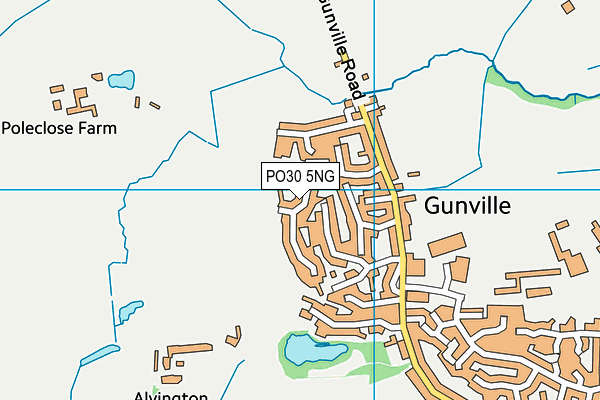 PO30 5NG map - OS VectorMap District (Ordnance Survey)