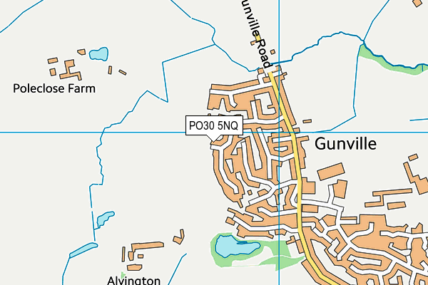 PO30 5NQ map - OS VectorMap District (Ordnance Survey)