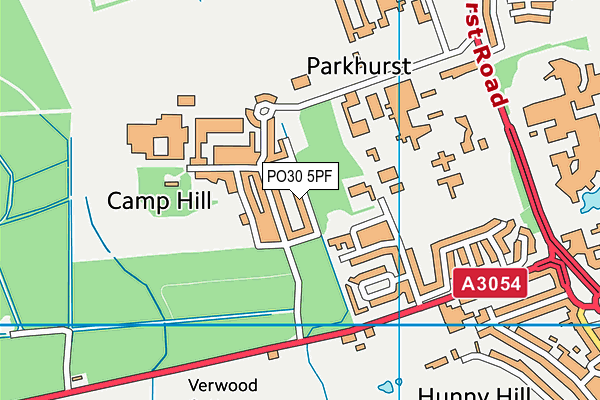 PO30 5PF map - OS VectorMap District (Ordnance Survey)