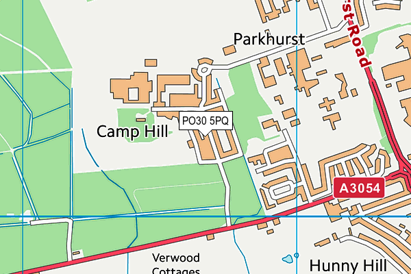 PO30 5PQ map - OS VectorMap District (Ordnance Survey)