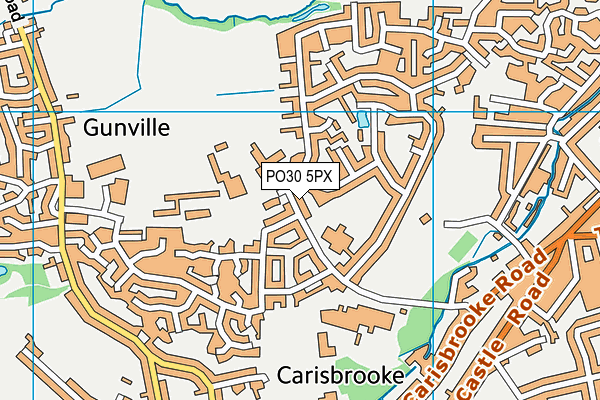 PO30 5PX map - OS VectorMap District (Ordnance Survey)