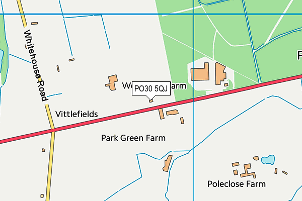 PO30 5QJ map - OS VectorMap District (Ordnance Survey)