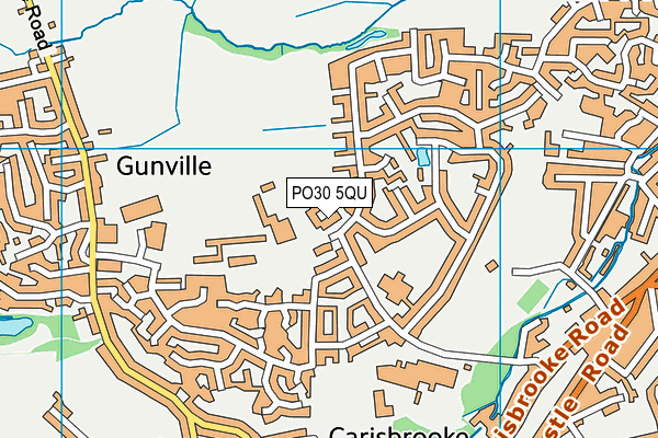 Carisbrooke College map (PO30 5QU) - OS VectorMap District (Ordnance Survey)