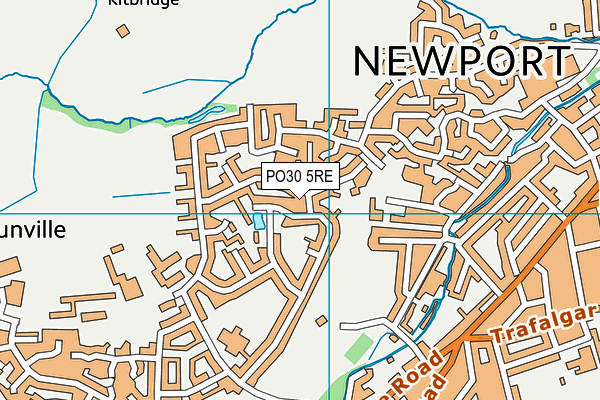 PO30 5RE map - OS VectorMap District (Ordnance Survey)