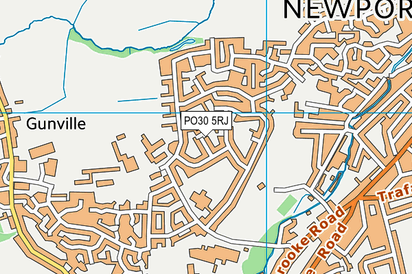 PO30 5RJ map - OS VectorMap District (Ordnance Survey)