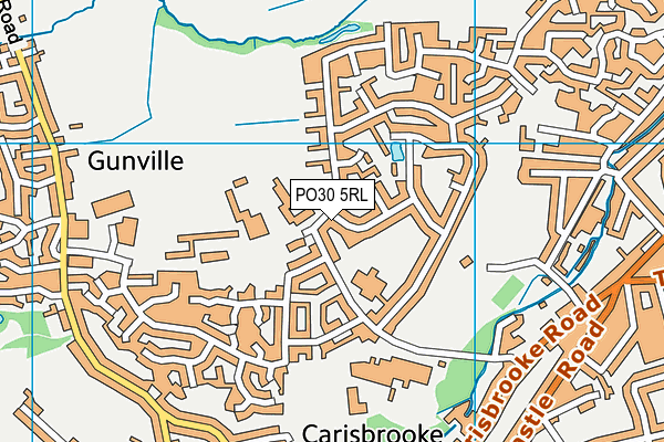 PO30 5RL map - OS VectorMap District (Ordnance Survey)