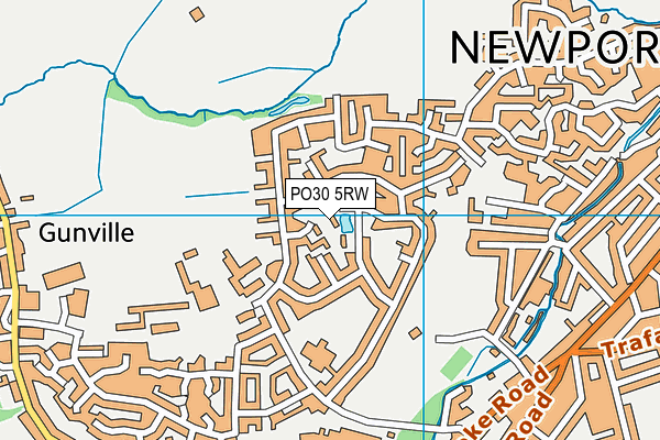 PO30 5RW map - OS VectorMap District (Ordnance Survey)