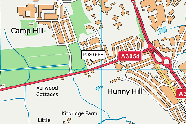 PO30 5SF map - OS VectorMap District (Ordnance Survey)