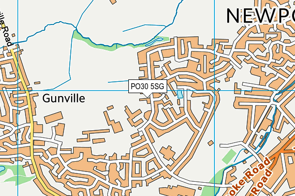 PO30 5SG map - OS VectorMap District (Ordnance Survey)