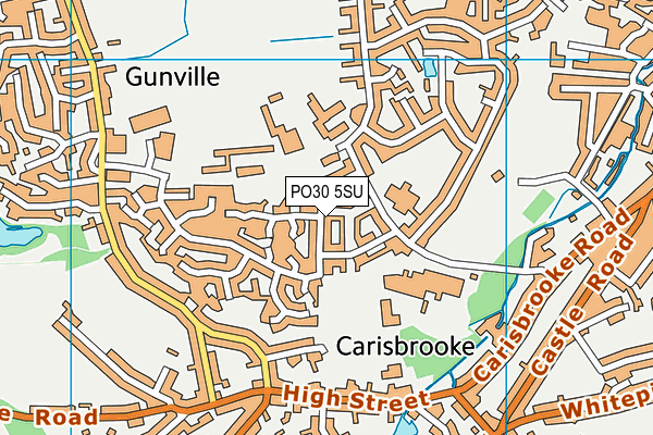 PO30 5SU map - OS VectorMap District (Ordnance Survey)