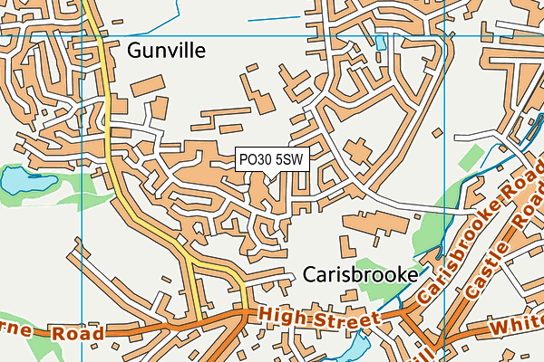 PO30 5SW map - OS VectorMap District (Ordnance Survey)