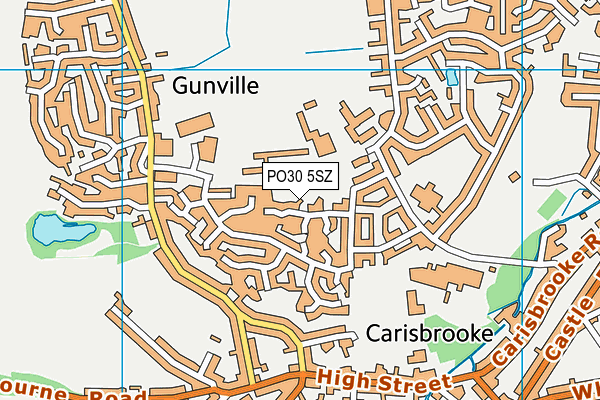 PO30 5SZ map - OS VectorMap District (Ordnance Survey)