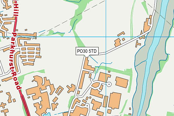 PO30 5TD map - OS VectorMap District (Ordnance Survey)