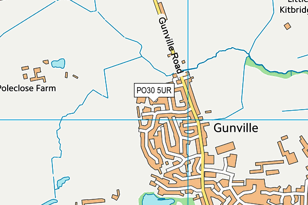 PO30 5UR map - OS VectorMap District (Ordnance Survey)