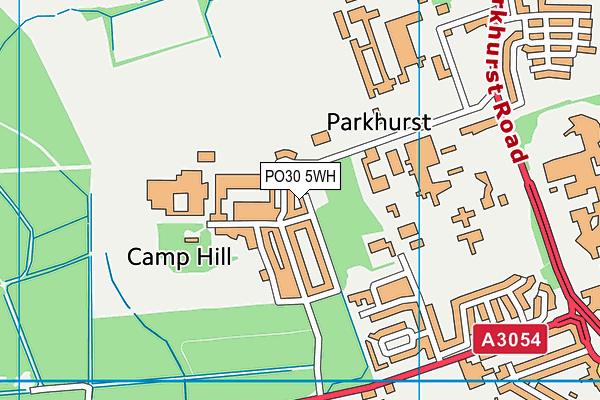 PO30 5WH map - OS VectorMap District (Ordnance Survey)
