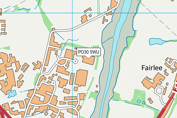 PO30 5WU map - OS VectorMap District (Ordnance Survey)