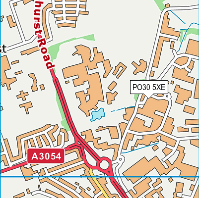 PO30 5XE map - OS VectorMap District (Ordnance Survey)
