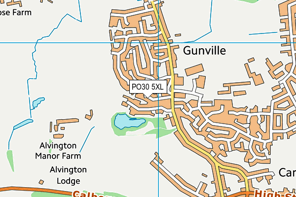 PO30 5XL map - OS VectorMap District (Ordnance Survey)