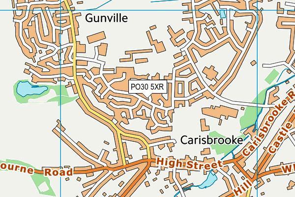 PO30 5XR map - OS VectorMap District (Ordnance Survey)