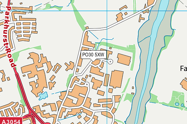 PO30 5XW map - OS VectorMap District (Ordnance Survey)