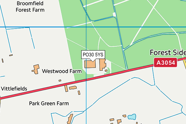 PO30 5YS map - OS VectorMap District (Ordnance Survey)