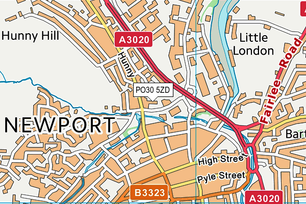 PO30 5ZD map - OS VectorMap District (Ordnance Survey)