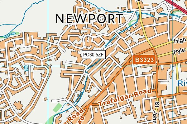 PO30 5ZF map - OS VectorMap District (Ordnance Survey)