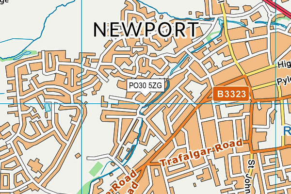 PO30 5ZG map - OS VectorMap District (Ordnance Survey)