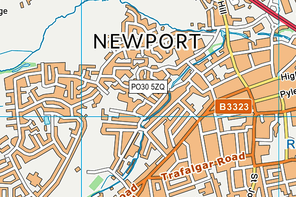 PO30 5ZQ map - OS VectorMap District (Ordnance Survey)