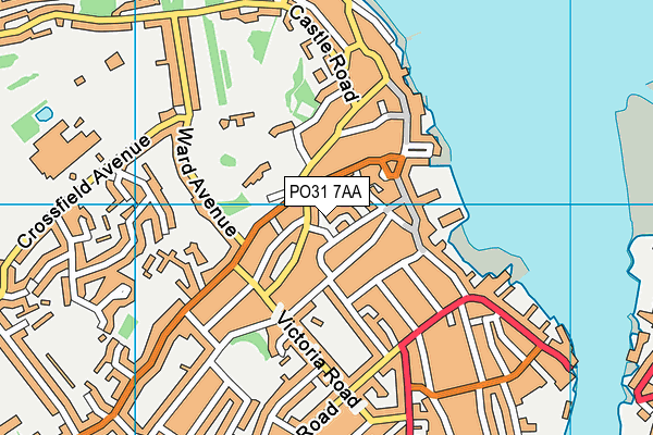 PO31 7AA map - OS VectorMap District (Ordnance Survey)
