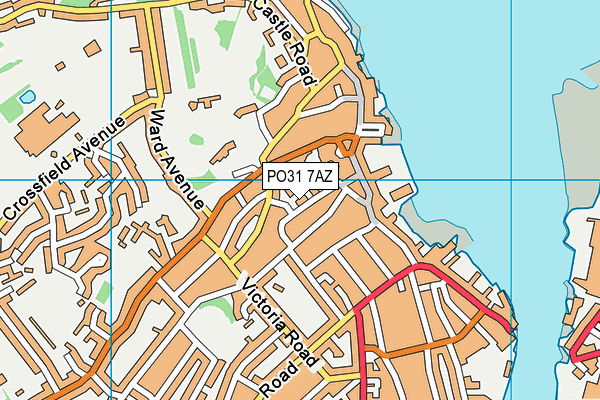 PO31 7AZ map - OS VectorMap District (Ordnance Survey)