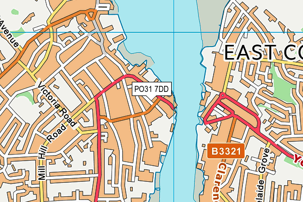 PO31 7DD map - OS VectorMap District (Ordnance Survey)