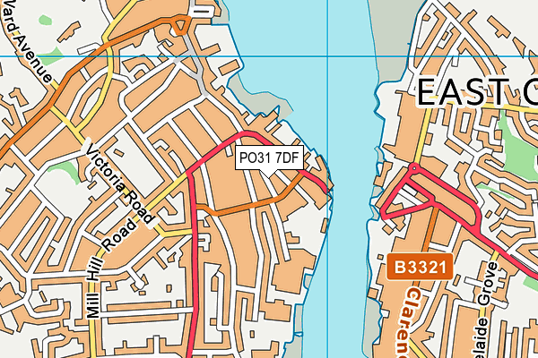 PO31 7DF map - OS VectorMap District (Ordnance Survey)